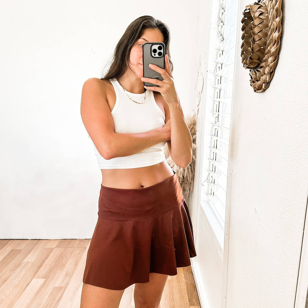 Victoria Secret Y2K Swim Skirt Brown Size XL